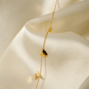 Collar de Gargantilla con Dijes de Mariposa de Acero Inoxidable, Joyería de Lujo para Mujer - Product Image 3