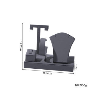 Ensemble <span class=keywords><strong>de</strong></span> présentoirs à bijoux en cuir PU pour la vente en gros, présentoirs à bagues, colliers, bracelets, présentoirs à bijoux - Product Image 6