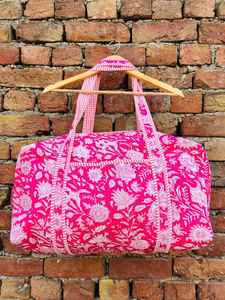 Sac de voyage matelassé en coton, fait main, élégant, grande capacité, léger, durable, pour les voyages de week-end, la salle de sport ou l'usage quotidien - Product Image 5