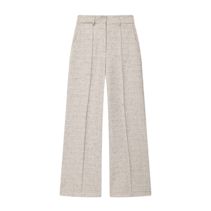 Pantalones holgados de cintura alta con cremallera antiarrugas para mujer, otoño 2026, ecológicos, material 100% algodón. - Product Image 1