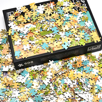 Rompecabezas Personalizados de Alta Calidad, Fabricante OEM, Impresión en Papel, Troquelado, Mapa, Rompecabezas Grandes, 600/1000 Piezas