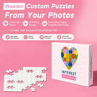 Puzzle Bois Coeur Sur Mesure Photo Personnalisee Tilleul Laser UV Impression Coffret Cadeau Carte Securite Premium Nouveau
