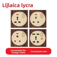 Interruptor de Pared Empotrado Tipo 86 con Acabado Imitación Madera, Calidad de Exportación, Estándar del Reino Unido, con Aislamiento Ignífugo y Clasificación IP20