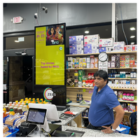 Écran LCD Full HD ultra-fin de 55 pouces, 500 nits, pour affichage numérique intérieur, ascenseurs, éducation, centres commerciaux, magasins de détail, intégré