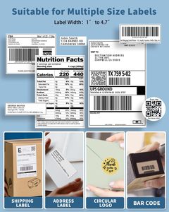 Impresora de Etiquetas de Envío Phomemo PM246S/B246D 4x6, Impresión Térmica con Interfaz USB, Estilo de Color, Impresión Térmica para Etiquetas Adhesivas - Product Image 5