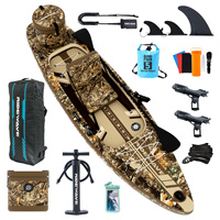 Planche de paddle gonflable de pêche stable de 11 pieds, épaisseur de 8 pouces, planche de paddle surdimensionnée ISUP avec accessoires pour les grossistes