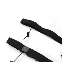 Ceinture de course en polyester noir durable avec support de numéro de course élastique 92x25mm toutes saisons