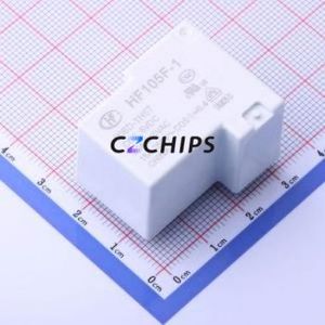 HF105F-1/005D-1HST Power Relay Through hole,27.1x32.3mm 5V 1 Normally Open: 1A (SPST-Normally Open)::: 4 30A-240VAC/20A-28VDC - Product Image 1