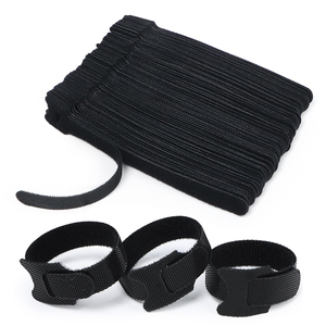 12x125mm siyah naylon çevre dostu su geçirmez kablo bağları yanmaz arka arkaya kanca döngü depolama sapanlar ev ofis için - Product Image 1