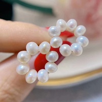 Bagues pour oreilles en perles d'eau douce, clous en argent 925 faits à la main, mignonnes, simples, modernes, nouveauté