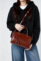 1. Sac Boston vintage en cuir véritable pour femme, sac à main rétro multi-usages en cuir de vachette pleine fleur, sac bandoulière