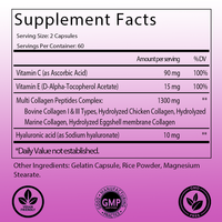 Peptides de collagène multiples de vente chaude d'OEM, types hydrolysés I, II, III, V et X, acide hyaluronique, peau, cheveux, ongles et soutien d'articulation