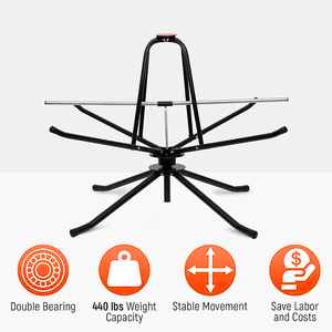 Rohrhalterung für Spiralförmige <span class=keywords><strong>PEX</strong></span>/PE-RT-Rohre - Drehbarer Fußbodenheizungs-Spulenspender aus Hochleistungsstahl für Hotelgebrauch - Product Image 3