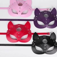 Masque demi-visage en similicuir pour femme, pour le BDSM, le sexe anal, accessoire de cosplay 100% imperméable
