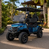 Chariot de golf électrique Heliport Pad pour 2, 4 ou 6 passagers, moteur AC 72V 7.5KW, batterie au lithium, pour les trajets de personnel et le support d'extincteurs