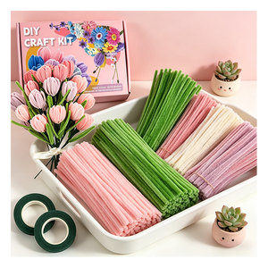 Fil torsadé en chenille pour fleuriste, fil duveteux, nettoyeurs de tuyaux pour la création de fleurs, matériel floral - Product Image 3