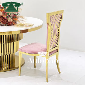 Stack Stainless Steel Frame <b>pink</b> <b>Velvet</b> Luxury Commercial <b>Chair</b> for Events - Product Image 5