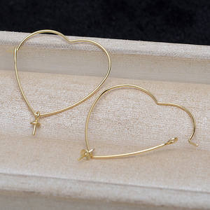 Aretes de Plata S925 de Estilo Simple para Joyería DIY, Accesorios con Perlas de 7-10 mm, Broches de Oreja 4820, Diseño de Gota Circular Fina y Moderna - Product Image 1