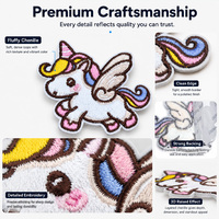 Patch brodé licorne arc-en-ciel mignon, applique cheval volant coloré pour vêtements, sacs, vestes, artisanat DIY pour enfants