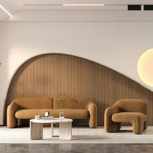 Ensemble de canapé de forme spéciale de salon nordique Simple canapé en tissu de ligne droite moderne meubles de salon