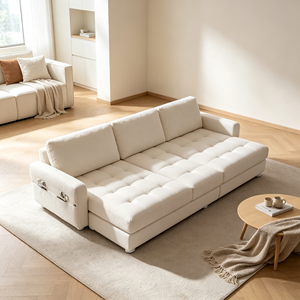 Sofá Cama Extraíble con Cojín de Asiento Acolchado, Tela Chenille, Sofá Convertible Multifuncional para Sala de Estar, Sofá Tapizado de 3 Plazas - Product Image 6