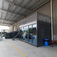 Conteneur préfabriqué en verre sur mesure avec isolation phonique pour salon touristique et espace de travail commercial