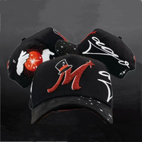 Topi Baseball Bordir 5 Panel Unisex Custom Pabrik, Topi Dandy, Ukuran Dapat Disesuaikan, Topi Barbas Mewah