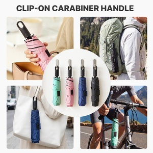 Paraguas Plegable Automático Auténtico con Anillo <span class=keywords><strong>de</strong></span> Sujeción y Mango con Gancho, Protección UV, Resistente a Tormentas, para Sol y Lluvia, Agencia <span class=keywords><strong>de</strong></span> Exportación Global - Product Image 4