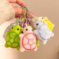 Porte-clés en peluche tortue mignon en gros, pendentif créatif petit animal, décoration souple pour sac à dos, cadeau souvenir promotionnel personnalisé