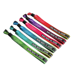 नई 2025 दौड़-प्रतिरोधी पॉलिएस्टर आसान-से-पहनने के लिए पुनः प्रयोज्य अनुकूल खाली नरम सबलिमिनेशन रिस्टबैंड - Product Image 1