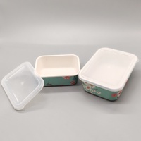 Boîte à lunch portable en mélamine en gros, disponible en trois tailles, idéale pour les étudiants et les employés de bureau
