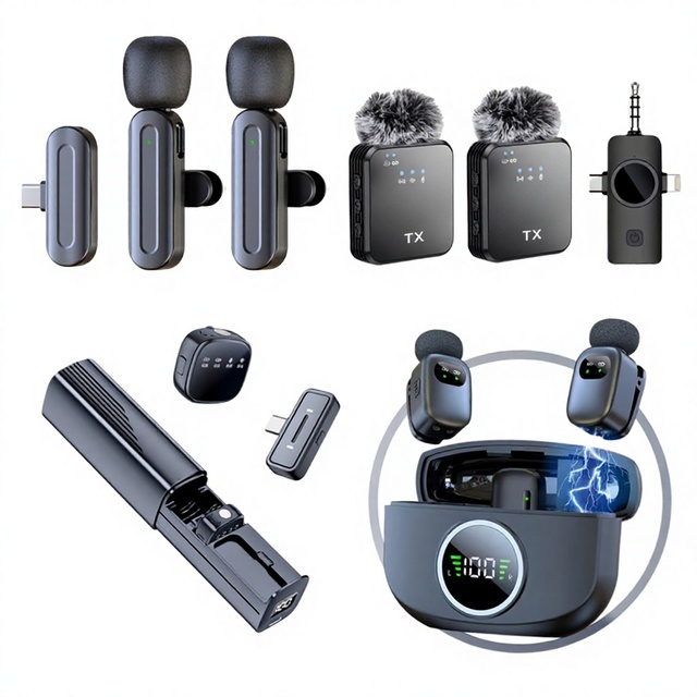 New K21 Private-mold Wireless for Omnidirectional Lavalier Microphone 20Hz-20KHz Frequency Response One-to-two Mini