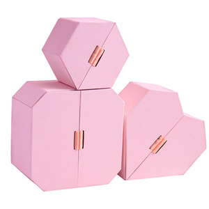3D Led Christmas Caviar Pink Printed Packaging Motif Light Shopping Cardboard Paper Gift Box