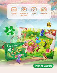 Rompecabezas de 36 Piezas de Cartulina Gris, Juego Educativo Personalizable, Juguete para Niños, Juego de Aprendizaje, Rompecabezas, Caja de Regalo Premium - Product Image 4