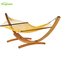 Hamac en toile en bois massif pour l'extérieur, jardin, patio, balançoire de loisirs, balcon, berceau suspendu pour la maison