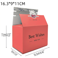 Boîte en papier rose auto-adhésive avec logo personnalisé, bande de déchirement, fermeture éclair facile, boîte d'expédition logistique express pour les petites entreprises