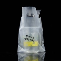 Sacs à emporter jetables transparents en PP double couche de 8 microns d'épaisseur, sur mesure, pour gobelets de thé au lait ; taille gobelet 1000 ml