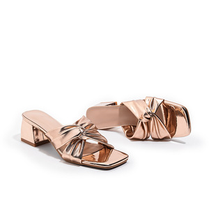 <span class=keywords><strong>Sandales</strong></span> à talons en <span class=keywords><strong>cuir</strong></span> effet miroir pour femmes, couleurs personnalisables, mules à talons hauts, <span class=keywords><strong>sandales</strong></span> de luxe pour femmes - Product Image 6