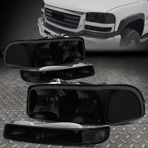 Ensemble de phares de voiture Smoke Head Lamp pour GMC SIERRA YUKON <span class=keywords><strong>XL</strong></span> 1999-2006, boîtier teinté, phares avant transparents, lampes de pare-chocs - Product Image 2