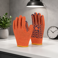 Gants en PVC à texture diamantée avec doublure en coton blanc, couleur noire, poignet élastique antidérapant, personnalisables, anti-impact, en nylon