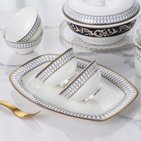 Assiettes de restaurant, services de table en porcelaine, vaisselle en porcelaine fine, assiette en céramique personnalisée, plat de cuisson rectangulaire en céramique pour hôtel