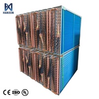 Échangeur de chaleur eau-air à tubes de cuivre et ailettes en aluminium, unité de condenseur et d'évaporateur pour chambre froide et congélateur