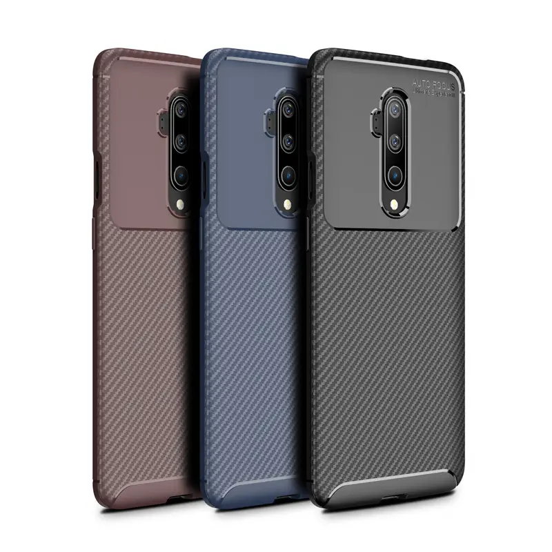 High Quality Carbon Fiber Texture Silicone Cell Phone Case For Oneplus 7 8 9 Nord N200