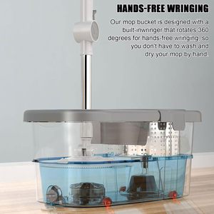 Vente en gros : Serpillère rotative 360° la plus vendue avec seau de nettoyage pour séparation eau sale - Product Image 2