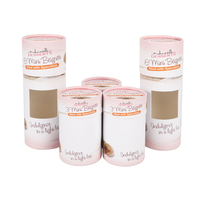 Carton rond personnalisé boîte d'emballage alimentaire pour biscuits brownie tube de papier cadeau pour dessert de Noël avec fenêtre d'ouverture découpée