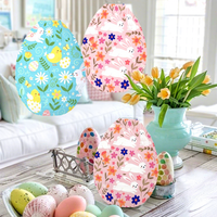 Lanterne décorative en forme d'œuf de Pâques pour adultes, thème printemps, lapin, œuf suspendu, lanterne en papier