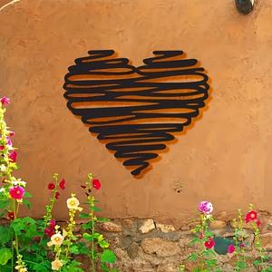 Cuadro Decorativo Mural, Cuadro Mural para Salón, Arte de Pared Moderno de Metal - Decoración de Pared en Forma de Corazón - Product Image 5