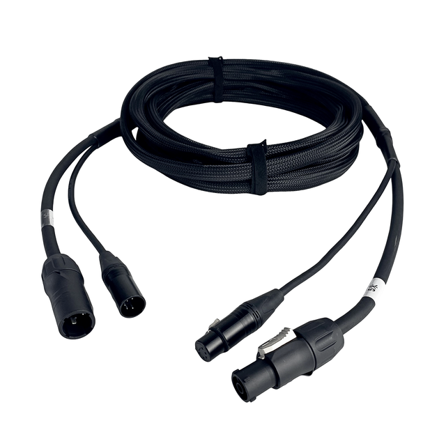 FCONNR 3*2.5MM^2 Powercon True1 5Pin XLR Dmx Hybrid Cable for Stage Light