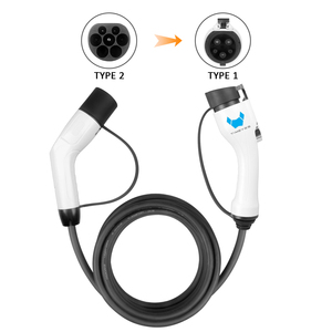 Cable de Carga para Vehículos Eléctricos Tipo 2 a Tipo 1, 32A, 7kW, 250V CA, Cable Convertidor J1772 para Conector de Carga de Vehículos Eléctricos, Cable TPU OEM - Product Image 3