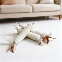 Jouet pour chat en fourrure de laine véritable personnalisée avec plumes, queue longue pour chats, chiens, souris, jouet en fourrure douce et pelucheuse pour animaux de compagnie